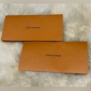 Set of 2 Louis Vuitton receipt envelop holder authentic